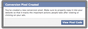 facebook conversion pixel created 300x101 facebook conversion pixel created
