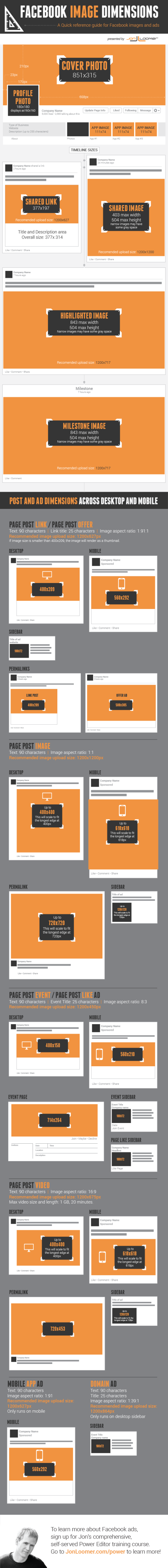 Facebook Image Dimensions [Infographic]