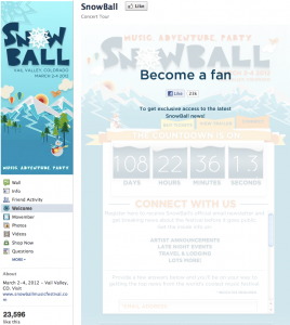 Snowball Music Festival Facebook Fangate