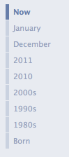 Facebook Timeline Jump to Year