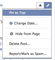 Pin to Top Facebook Timeline