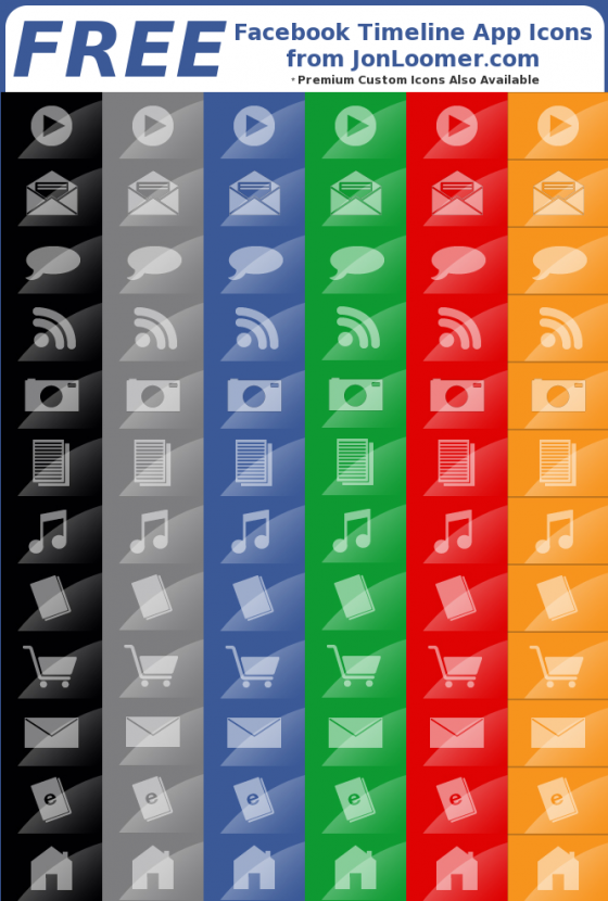 Free Facebook Timeline App Icons from JonLoomer.com Free Facebook Timeline App Icons from JonLoomer.com