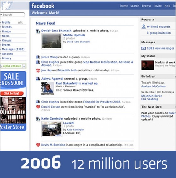 Facebook Design 2006