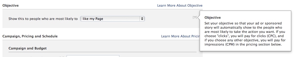 Facebook Ad Objective