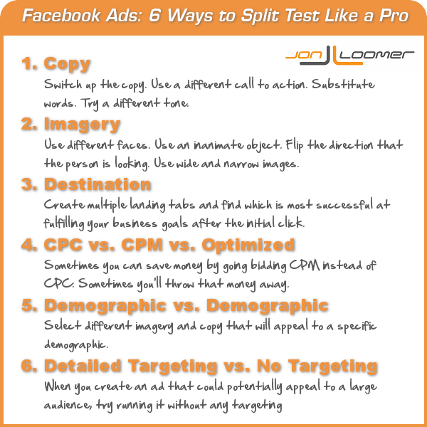 facebook-ad-split-test Facebook Ad Split Testing Infographic