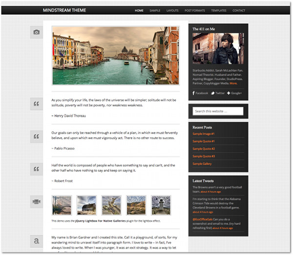 Mindstream Genesis Framework Child Theme