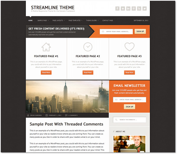 Streamline Genesis Framework Child Theme