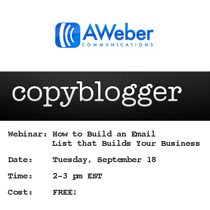 Copyblogger AWeber Webinar