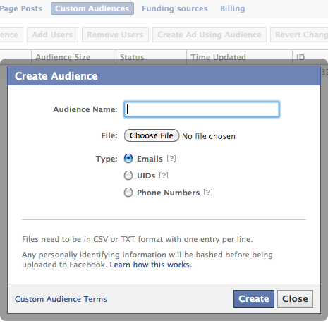 Facebook Custom Audiences