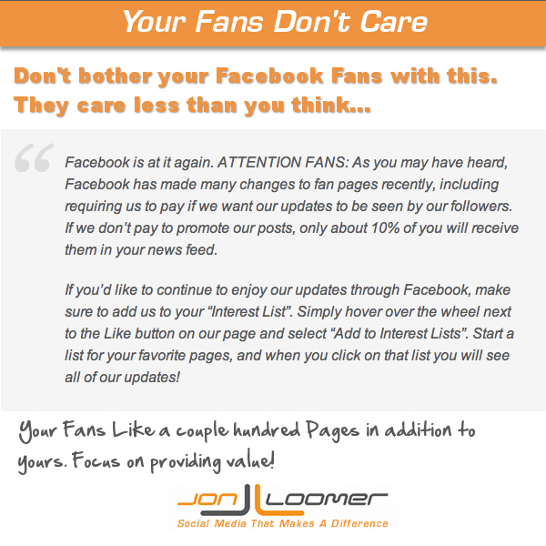 your-facebook-fans-dont-care-about-reach Your Facebook Fans Don't Care About Reach