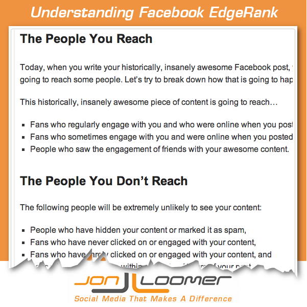 Understanding Facebook EdgeRank