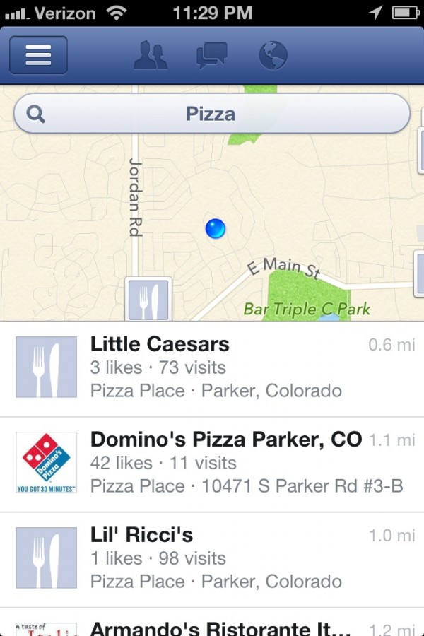 Facebook Nearby