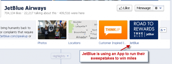 Jet Blue Airlines Facebook Contest