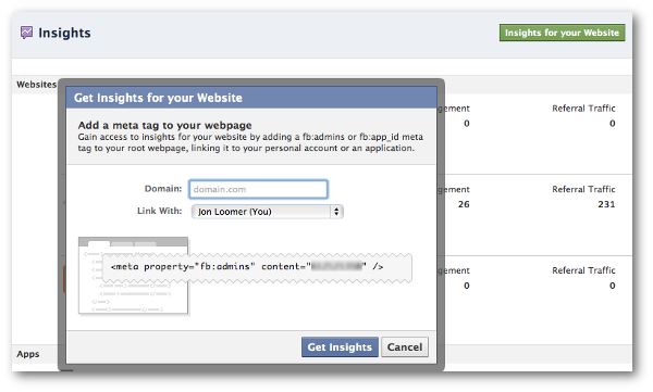 Facebook Insights for your Website