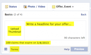 Facebook Offer Setup
