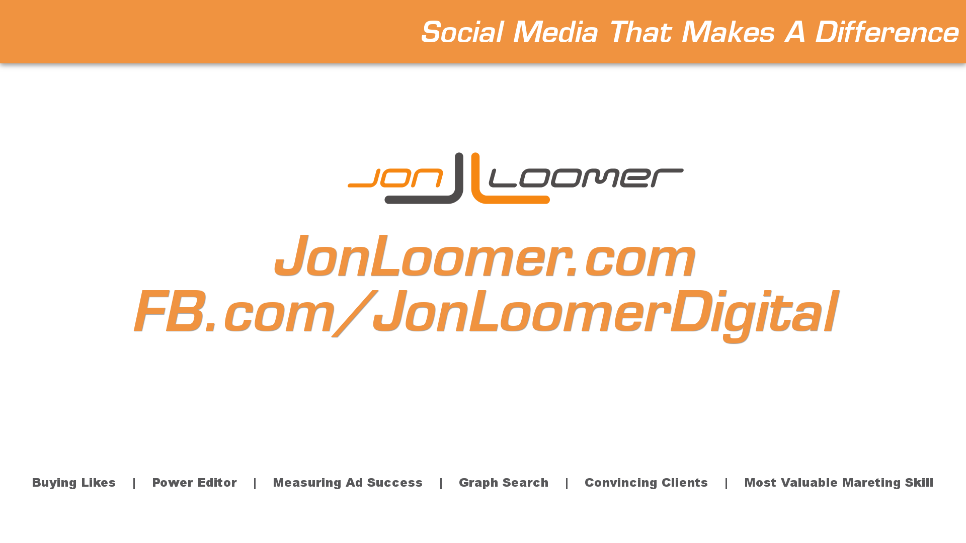 Jon Loomer Video Blog #8