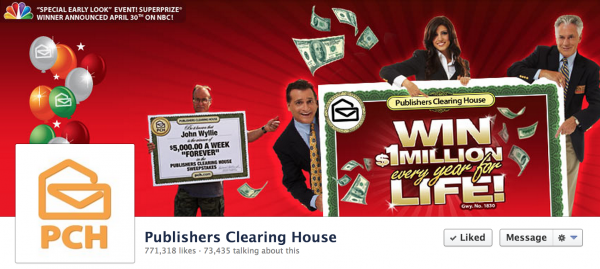 Publishers Clearing House Facebook Page