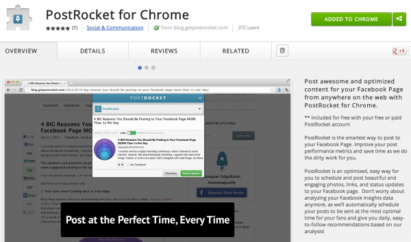 PostRocket for Chrome
