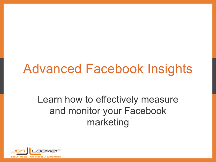 Advanced Facebook Insights Webinar