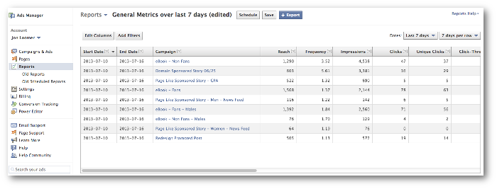 Facebook Ads Reporting New