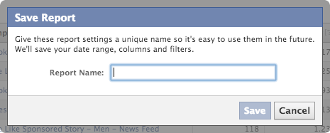 Facebook Ads Reporting Save Report