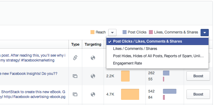 Facebook Insights Filtering