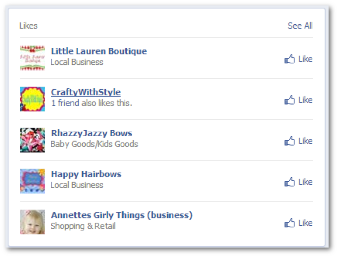 Facebook Page Favorites