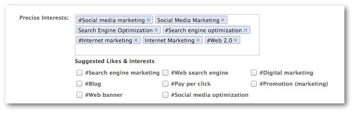 Facebook Power Editor Precise Interests