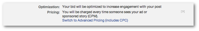 Facebook Self-Serve Ad Tool Post Engagement