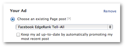 Facebook Self-Serve Ad Tool Promote Post