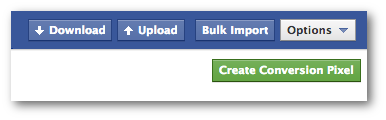 Facebook Power Editor Create Conversion Pixel