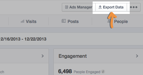 Facebook Insights Export Data