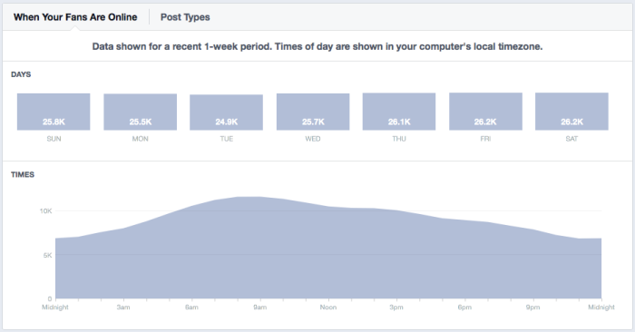 Facebook Insights When Your Fans Are Online