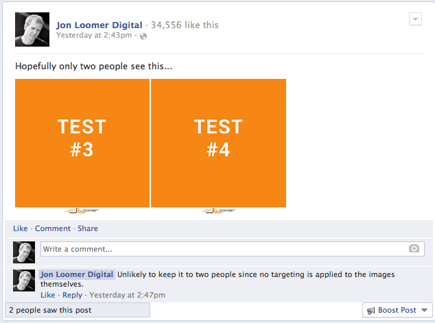 Facebook Page Post Multiple Images Trick Test