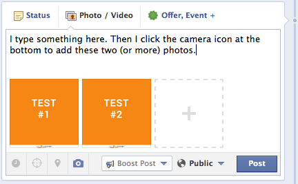 Facebook Page Post Multiple Images Trick