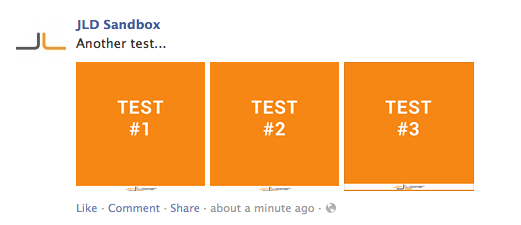 Facebook Page Post Three Images Trick