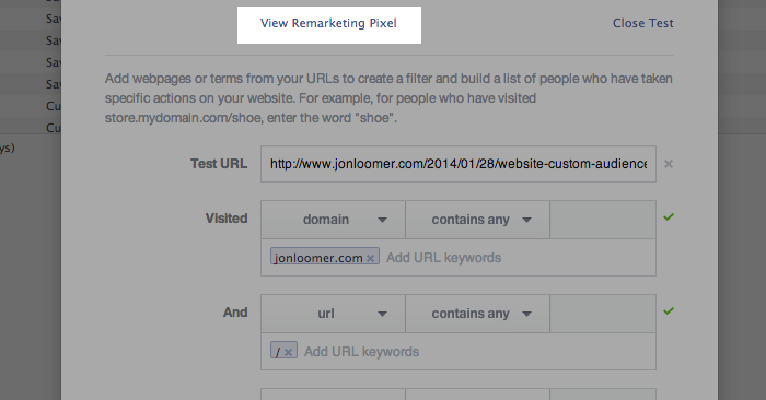 Facebook Website Custom Audiences Step 11