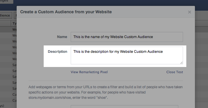 Facebook Website Custom Audiences Step 6