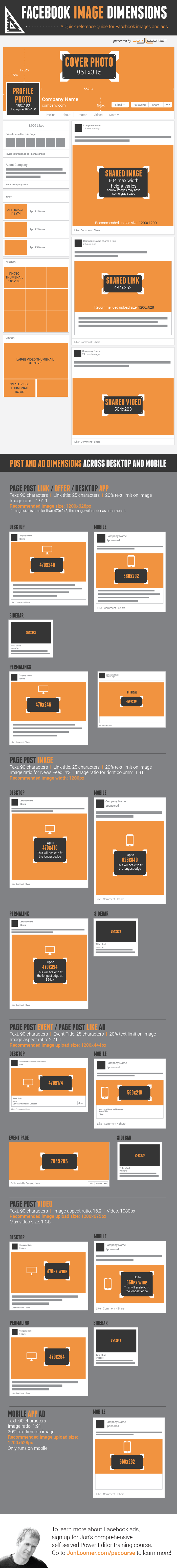 All Facebook Marketing Ads Image Dimensions 2014