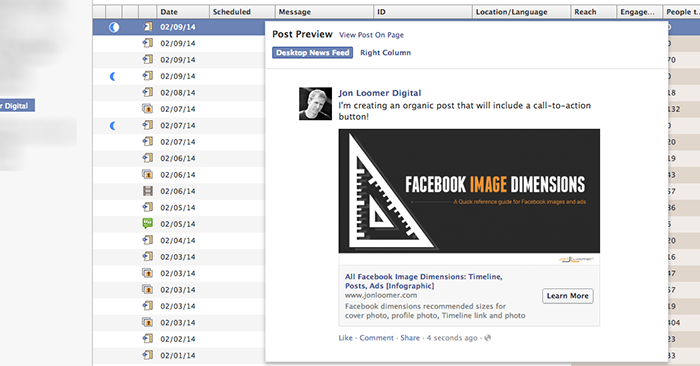 Facebook Power Editor Preview Unpublished Post