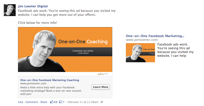 Facebook WCA One-on-One Ad