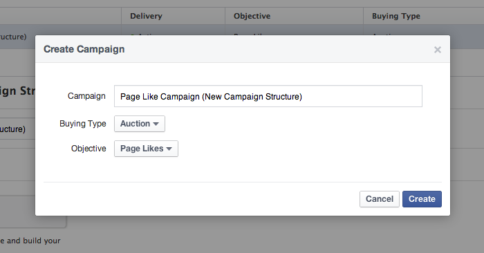 Facebook Campaign Structure Create Campaign