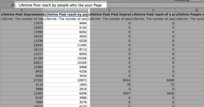 Facebook Fan Reach Export