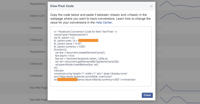 Facebook Conversion Pixel Code