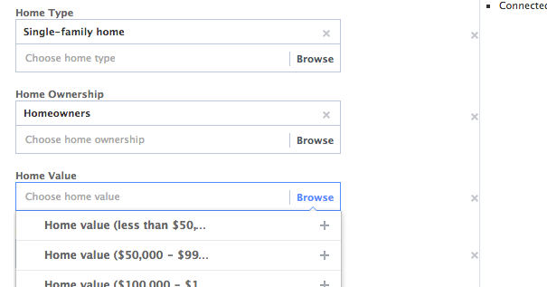 Facebook Core Audiences More Demographics: Home