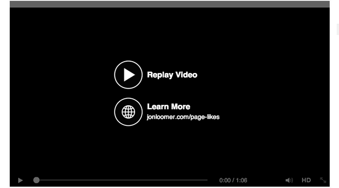 Facebook Video Call to Action Button Example