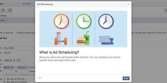 facebook ad scheduling 1 Facebook Ad Dayparting: Schedule Specific Times and Days to Run