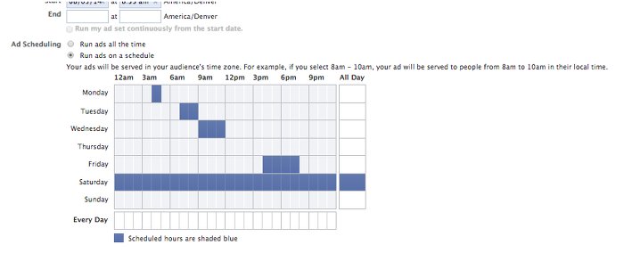 Facebook Ad Scheduling