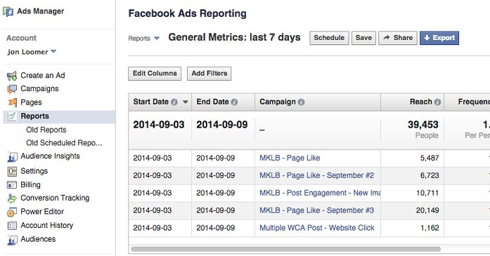 Facebook Ad Reports