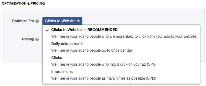 Facebook Power Editor New Ad Optimization Pricing Optimize